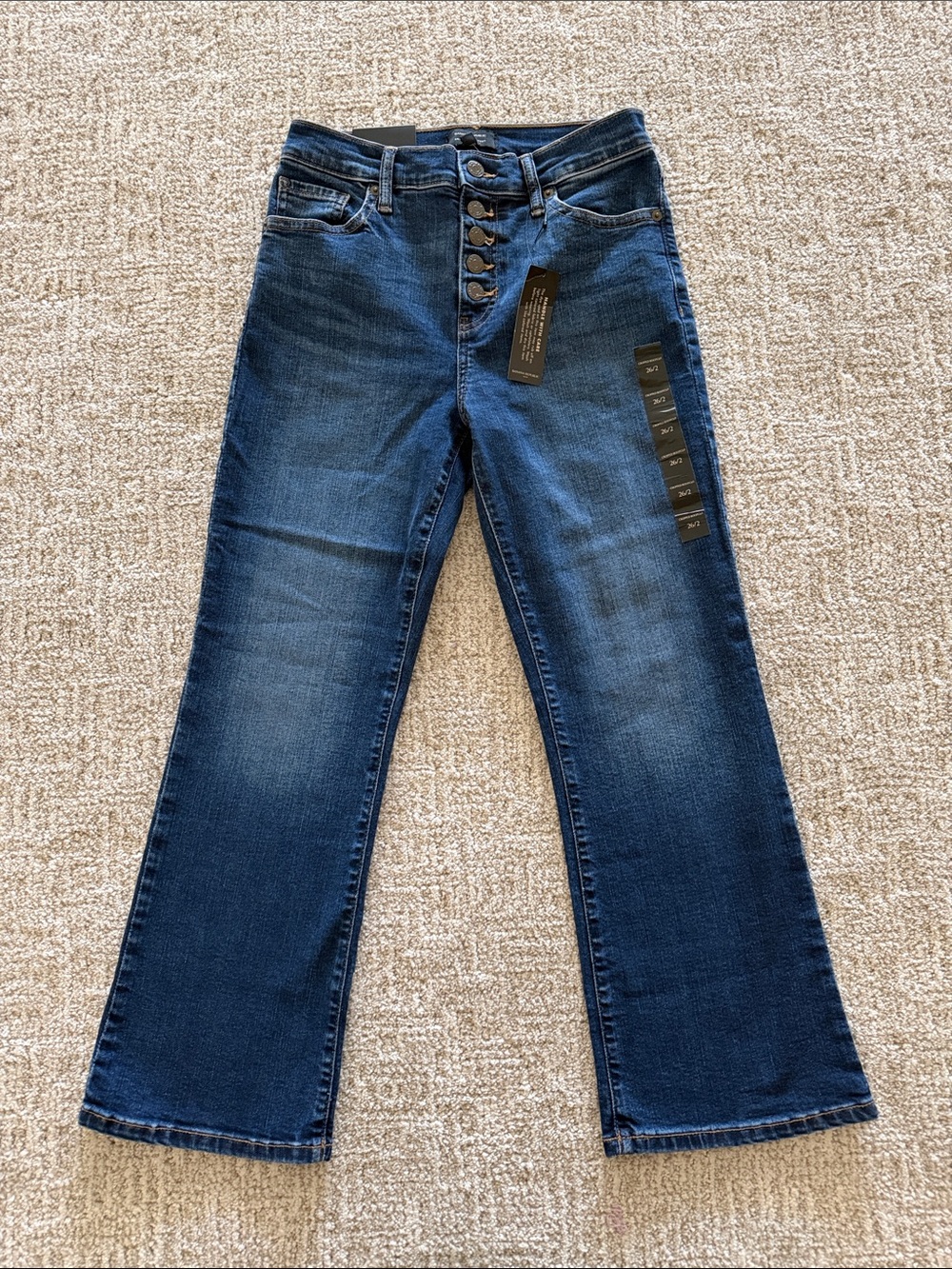 Banana Republic Women’s Cropped Button-Fly Bootcut Jeans
